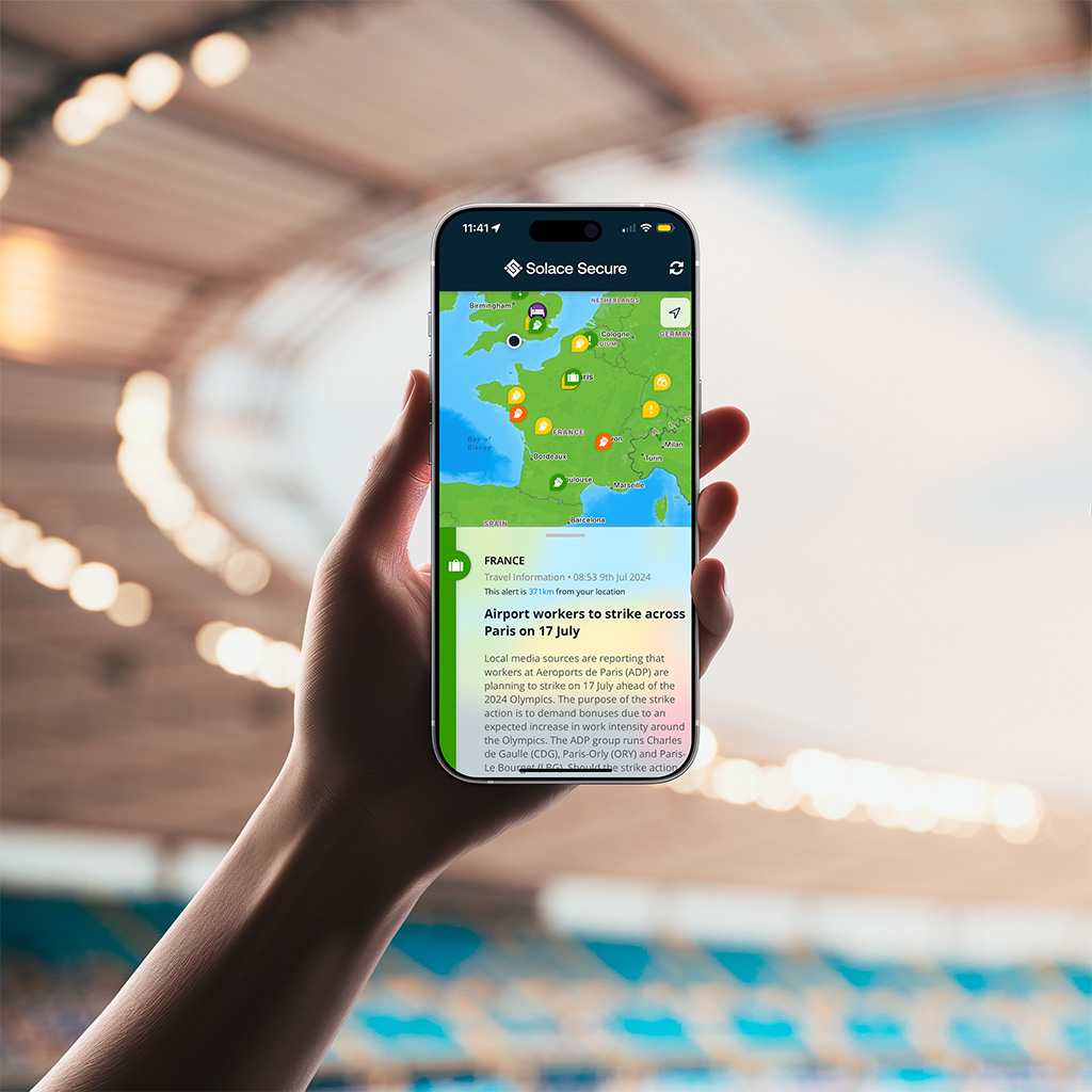 Travel Risk Management app at the Olympics