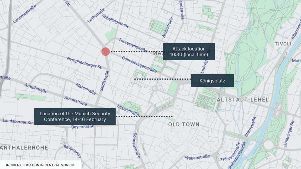 Munich Car Ramming Attack Location Map